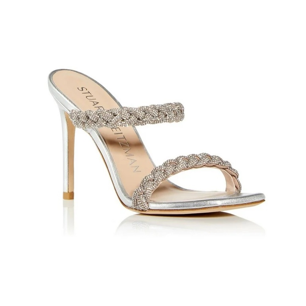 Stuart Weitzman Silver High Heel Sandals
